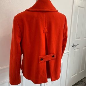 Bright Red Short Coat / Jacket Button Front